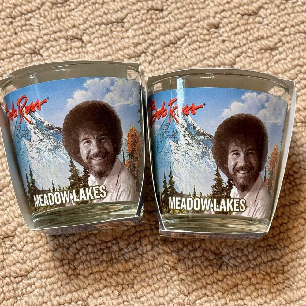 2 Bob Ross Meadow Lakes Scented Candles 3oz Each